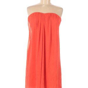 Alice+Olivia Cocktail Dress Strapless Orange Ruched Detail Sz 8 #133